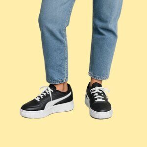 PUMA Cali Star Bold Black & White Platform Sneakers – Women’s 8.5